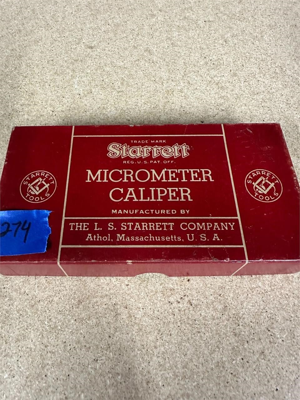 Vintage Starrett 209-C Micrometer Caliper In Box