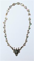 Vintage 950 Sterling Abalone Necklace & Bracelet