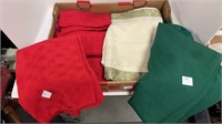 Box of tablecloths and napkins