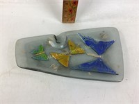 Butterfly ashtray signed Higgins