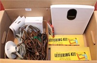 boxlot electric cords, fixtures, lettering kits,