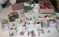 asstd Christmas decorations including ornaments,