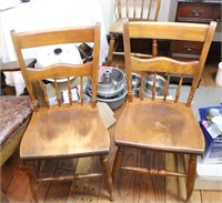 set of 4 half spindle chairs,  Nichols & Stone
