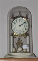 German anniversary clock with glass dome
