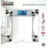 Taylor LCD Glass Body Scale  Battery  440 lb