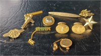 Vintage Gold-Tone Pins & Cufflinks