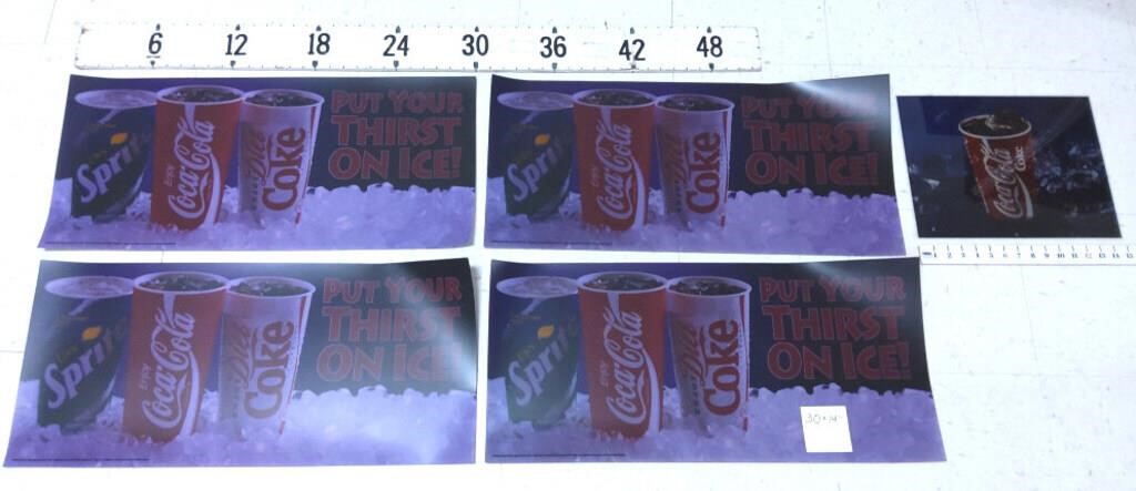 (5) Coca-Cola Advertising for Lighted Signs