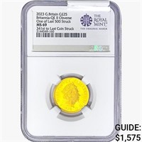 2023 G.Britain Â£25 1/4oz. Gold 341st NGC MS69