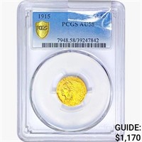 1915 $2.50 Gold Quarter Eagle PCGS AU58