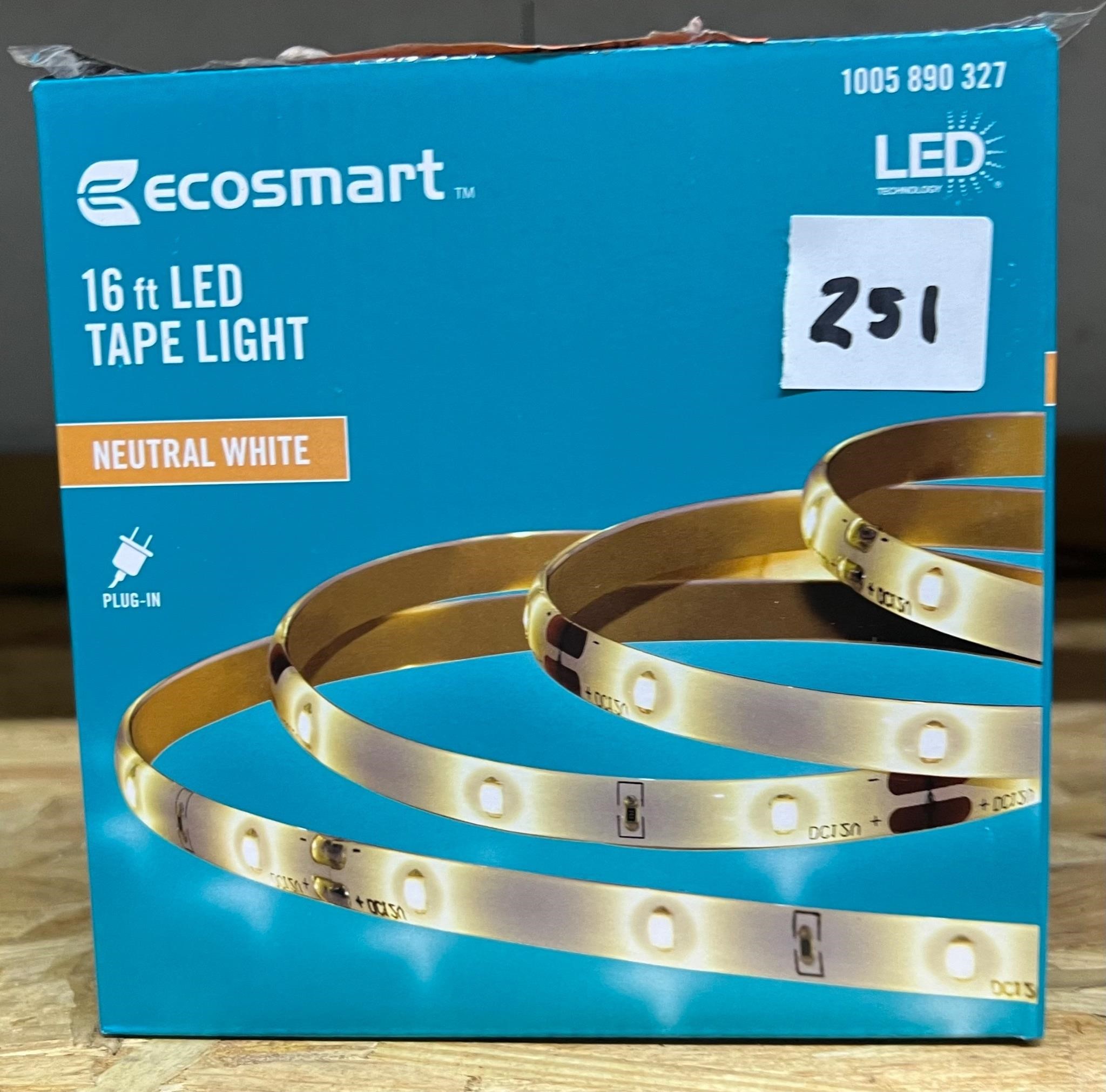 EcoSmart 16ft LED Tapelight, Neutral White