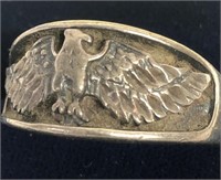Sterling man’s eagle ring