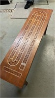Wood Cribbage Board Game Coffee Table