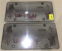 2 Tuf Flat license plate covers