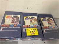 3 SEALED CASES OF 1990-91 NBA HOOPS BASKETBALL