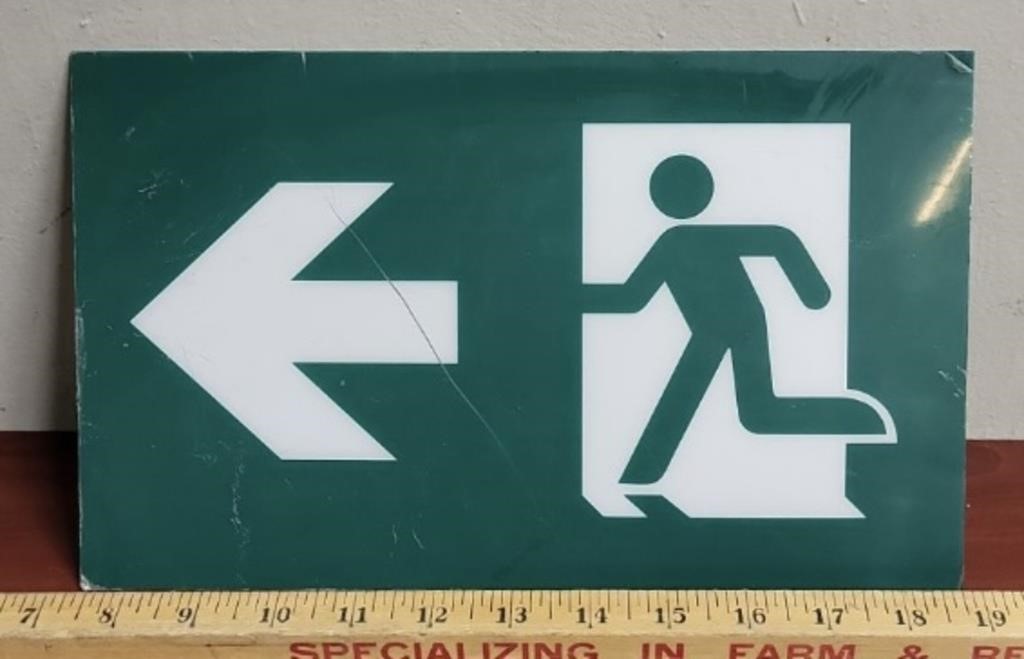 Emergency Exit Sign-Plastic