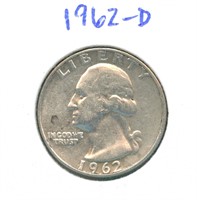 1962-D Washington Silver Quarter