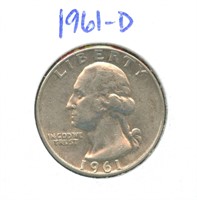 1961-D Washington Silver Quarter