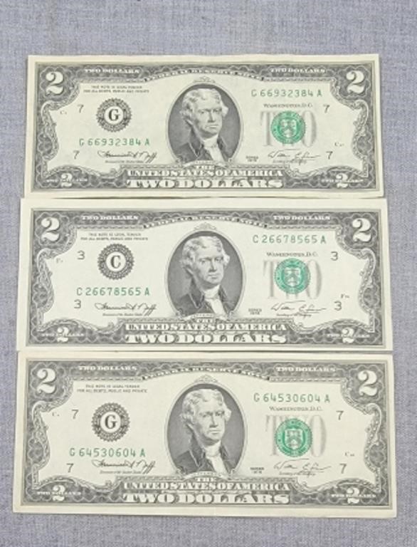3 - 1976 $2 bills