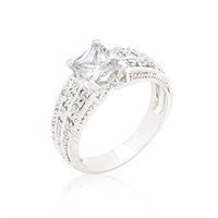 Princess Cut 1.40ct White Sapphire Ring