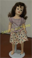 Vintage doll with stand 14.5 in tall (110)