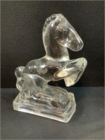 Clear Glass Horse Figurine