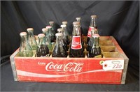 Wooden Coca Cola Crate & Bottles
