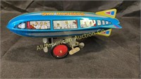 "Sky Rangers Zeppelin" wind up toy, tin litho