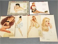 6 Vargus calendars - 4 - 1940's & 2 1950-'s with