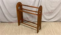 Vintage Solid Wood 31.5" Wide Quilt Rack / Stand
