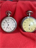 2 VINTAGE POCKET WATCHES, ONE IS A PATHFINDER