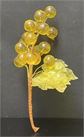 Lucite Grapes  Cluster On Driftwood Amber MCM