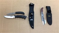 (2) Two Knife sets, NWTF & North American Hunting