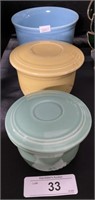 Round Pottery Refrigerator Dishes.