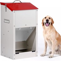 Galvanized Automatic Dog Feeder  Large  25lbs