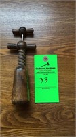 Vintage Victorian wooden cork puller