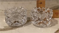 Orrefors crystal candleholders