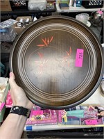 JAPANESE ROUND BEVERAGE TRAY SIGNED