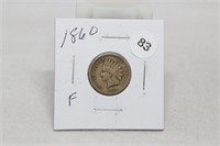 1860CN F Indian Head Cent