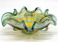 Murano Italian Art Glass Shell Bowl