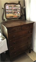 6 drawer chest of drawers with mirror