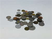 variety of foreign coins