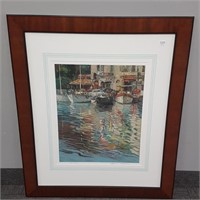 Framed pencil signed & numbered lithograph -