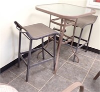 MATCHING PATIO FURNITURE INCLUDES TALL TABLE &