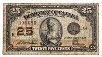 Dominion of Canada 1923 Twenty Five Cents - Over 1