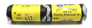 x2- Rolls of 2010 Native American dollars -x2