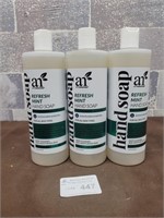 3x Refresh mint hand soap