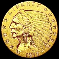 1915 $2.50 Gold Quarter Eagle CLOSELY