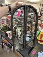 ARCHED METAL MIRROR WALL DECOR