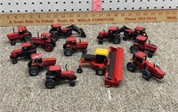 Small red tractors