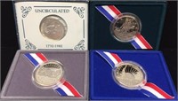 3- US Coin Proofs 1- Uncirculated US Coin